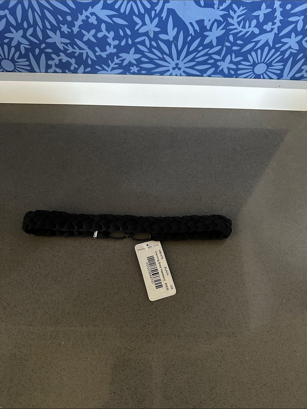 lululemon athletica Black Braided Stretch Headband